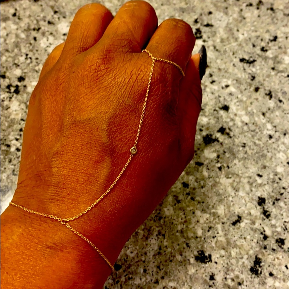 Jacquie Aiche Diamond Bezel Finger Bracelet!